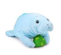 lilizzhoumax Simulation Manatee Plush Toy 18cm/7inch Realistic School Bag Pendant Stuffed Animal Little Cute Super Soft Home Decoration Animal Toys Gift for Kids boys girls Age 4 5 6 7 8 Blue