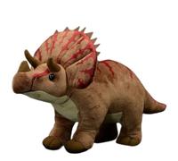 lilizzhoumax Simulation Triceratops Plush Toy Realistic Cuddly Stuffed Animal Dinosaur, Cute Soft Home Decoration Collection birthday Gift for Kids boys girls 38cm/15inch brown