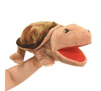 Lilizzhoumax Simulation turtle Hand Puppet Plush Toy Stuffed Animal handpuppet Fluffy tortoise Cute Role-Playing Child Interactive Early Education Toys Home Decoration Animal Toys Gift for Kids