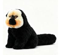 lilizzhoumax White-faced Saki Monkey Plush Toy 16.5inch Cute Realistic Stuffed Animal Wild Monkey Toys Super Soft Funny Collection Playtime Home Bedroom Decoration Child Gift for Kids Boys Girls Black