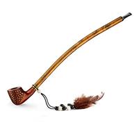 Lilka Classica Mr. Brog Extra Long Churchwarden Tobacco Pipe 14 - Rusticted Wooden Churchwarden Pipe