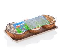 Lillebro Coconut Shells with Bird Food - Economy Pack: 3 x 3 Shells