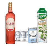 Lillet Rose, Soda Water, Elderflower Syrup- Hugo Blush Cocktail Bundle
