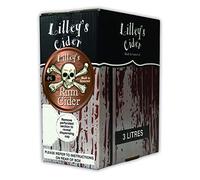 Lilley's Cider - Rum Cider 4% ABV - Medium Apple Cider Infused with Rum, Unfiltered, Gluten-Free & Vegan, Smooth & Mellow Taste - Bag in Box 3L