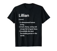 Lillian Name Definition Dictionary Value Graphic T-Shirt