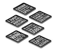 Lillian Rose Black & White Set of 36 Drinking Coasters, One Size, Cream