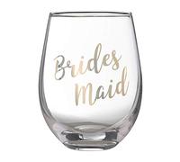 Lillian Rose G115 BM Gold Bridesmaid Stemless Wine Glass, Height 4.75 inches