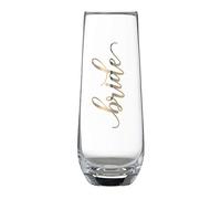 Lillian Rose G116 BR Gold Bride Stemless Champagne Glass, Made