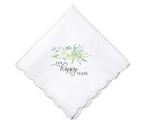 Lillian Rose HA210 HT Happy Tears Keepsake Wedding Hankie, Polyester, Cotton, White