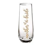 Lillian Rose Mother of Bride Stemless Champagne Wedding Toasting Glass, 1 Count (Pack of 1), Gold