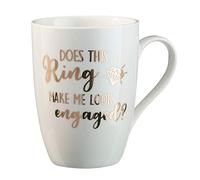 Lillian Rose Ring Make Me Look Engaged Coffee Mug, 4.25" H, Cream