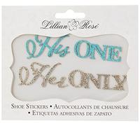 Lillian Rose WF674 HH 1.75" x 0.5" His One/Her Only Shoe Sticker Set
