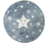 Lillian Round Kids Rug - Machine Washable - LLL2342 - Blue - 160cm x 160cm