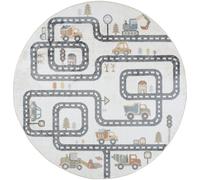 Lillian Round Kids Rug - Machine Washable - LLL2347 - Beige - 160cm x 160cm