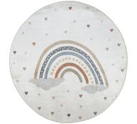 Lillian Round Kids Rug - Machine Washable - LLL2348 - Beige - 160cm x 160cm