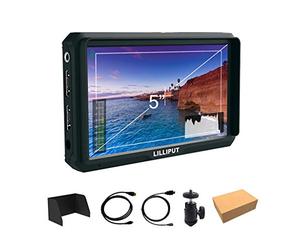 Lilliput A5 5 inch 1920x1080 HD 441ppi IPS Screen Camera Field Monitor 4K HDMI Input output Video for A7 A7R A7S III A9 DSLR Zhiyun Crane 2 M TILTA G2X Ronin-S