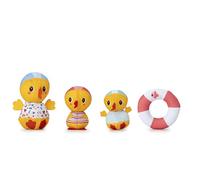 LILLIPUTIENS, 3 Floating Bath Ducks with Ring, From 9 Months | 3 Floating Bath Ducks with Removable Neoprene Ring, Quick-Drying for Bath or Pool, Encourages Handling and Discovery