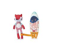 LILLIPUTIENS - Magic Surfer Alice - Interactive bath toy with color-changing effects - Drawings appear in water - Fun figurine - From 12 months - Bath/water games - 83542