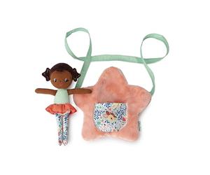 LILLIPUTIENS, Anna, Star Handbag with Doll, From 12 Months | Doll Fits in the front pocket for imaginative, Creative Play, Polyester and Cotton Bag