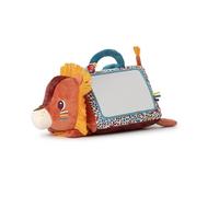 LILLIPUTIENS - Baby Activity Mirror - Soft Fabric Safari Cube - Multi-Activity Triangle - Baby Development Toys - From 3 Months - 34cm - 83562