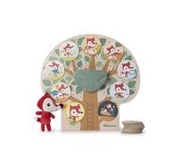 LILLIPUTIENS - Daytime Rituals Magnet Tree - 19 Magnet Cards with Scenes to Tell the Story of the Day - Express Emotions and Develop Narrative Skills - Wood - From age 2