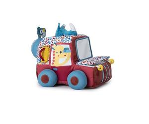 Lilliputiens, Jack Safari Fabric Activity Car, From 9 Months | Fabric Car with Front Mirror, Elastic Squeaker, Bead Mirror, Crinkle Paper, Bell and a Rattle Hidden Inside