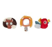 Lilliputiens, Jack Set of 3 Newborn Sensory Rattles, from Birth | 3 Characters Stimulate Baby's Sight, Touch and Hearing, Sized for Little Hands and Presented in a Newborn Gift Box