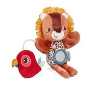 LILLIPUTIENS, Jack the Lion, Activity Puppet, From 6 Months | Sensory Toy with bell sound in the head and tummy mirror, Recycled Polyester, Machine Washable