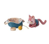 LILLIPUTIENS Jeanne Cat Basket Chilrdren's Playset - Interactive Kitten, Bowl & Yarn Ball 12 Months+