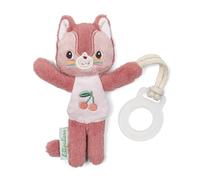Lilliputiens, Jeanne the Cat, Glow-in-the-Dark Comforter, From Birth | Glows in the dark to help baby find their dummy, Silicone Dummy Holder, Machine Washable at 30°C