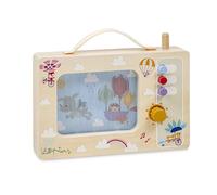 Lilliputiens, Joe Takes Flight Animated Wooden Music Box, From 10 Months | Musical Activity with Fabric Carry Handle and Screen-Free Animation, Wooden Case with Water-Based Paint