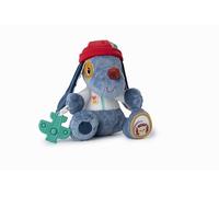 LILLIPUTIENS - Jules the Dog activity plush - Interactive rattle for babies with mirror, silicone teething ring, bell and paper noise - Stimulates the senses and motor skills - From 9 months