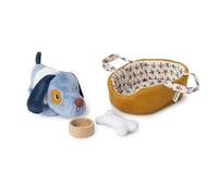 Lilliputiens Jules Dog With Basket Teddy Blue