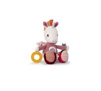 LILLIPUTIENS - Lena the Unicorn activity toy - Interactive baby rattle with mirror, silicone teething ring, bell and paper noise - Stimulates the senses and motor skills - From 9 months