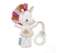 Lilliputiens, Lena the Unicorn, Glow-in-the-Dark Comforter, From Birth | Glows in the dark to help baby find their dummy, Silicone Dummy Holder, Machine Washable at 30°C