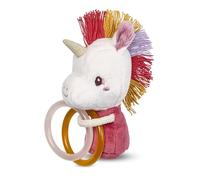 Lilliputiens, Lena Unicorn Easy-Grip Mini Rattle, From 3 Months | Interlocking Rings Encourage Visual, Sound and Fine Motor Discovery; Baby Soft-Toy Rattle Sized for Little Hands
