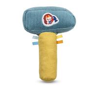 Lilliputiens, Leon Hammer-Shaped Baby Rattle, From 3 Months | Hammer-Shaped Rattle Makes a Sound When Shaken, Offers Texture Discovery and Includes 1 Hammer Rattle