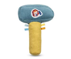 Lilliputiens, Leon Hammer-Shaped Baby Rattle, From 3 Months | Hammer-Shaped Rattle Makes a Sound When Shaken, Offers Texture Discovery and Includes 1 Hammer Rattle