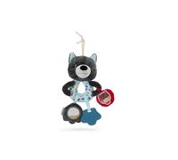 LILLIPUTIENS - Multi-Activity Rings Louis the Wolf - Baby Rattle with Sounds, Textures, and Colors - Easy to Hold - Stimulates the Senses and Develops Motor Skills - From 3 Months - 83505