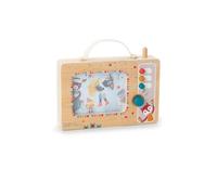 LILLIPUTIENS - My First Animated Music Box - Wooden Toy with Cheerful Melody and Visual Activities - Portable with Handle - Water-Based Paint - From 10 Months - 83452