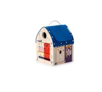 LILLIPUTIENS - Optical Illusion Discovery House in Wood - Educational Wooden Toy with Fascinating Visual Effects - Motor Skills and Imagination - Key, Scratch, Lock, Hook,... - From 3 Years - 83451