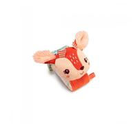 Lilliputiens - Organic Cotton Rattle Bracelet Stella The Fawn - Soft Sensory Toy for Wrist or Ankle with Bell and crinkly Paper - Stimulates Sight and Hearing - for Babies from 1 Month - 83387