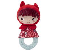 LILLIPUTIENS - Teething Rattle Little Red Riding Hood - Sensory Toy for Babies with Teething Ring, Paper Sound, and Bell - Soothes Teething Pain - From 3 Months - 83485