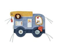 Lilliputiens - Sensory Activity Panel with Fabric Attachments - Jules the Dog - Baby Development Toy - Blue - 42 cm - Motor Skills Development - From 3 Months - 83609