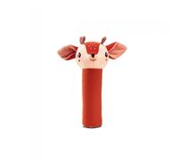 LILLIPUTIENS - Squeaky Rattle - Stella the Fawn - Baby Sensory Toy with Fun Sound - Made of Organic Cotton - Soft and Amusing Companion for Baby - From Birth - Awakening Toy - 83389
