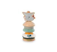 LILLIPUTIENS - Stacking Pyramid for Kids Joe the Dragon - Educational toy in wood and fabric - Creative stacking of multicolored pieces - Develops fine motor skills - From 12 months - 83472