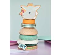 LILLIPUTIENS - Stacking Pyramid for Kids Joe the Dragon - Educational toy in wood and fabric - Creative stacking of multicolored pieces - Develops fine motor skills - From 12 months - 83472