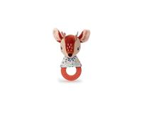 LILLIPUTIENS, Stella Silicone Teething Rattle, From 3 Months | Textured Silicone Teething Ring for Sore Gums, With a Bell Sound in the Head; Teether Included