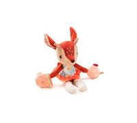 LILLIPUTIENS - Stella the Fawn Activity Rattle - Interactive Plush for Babies with Mirror, Bell, and Crinkling Paper - Stimulates Senses, Motor Skills, and Imagination - From 9 Months - 83300