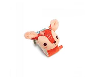 Lilliputiens, Stella Wrist and Ankle Rattle, from 1 Month | Organic Cotton and Recycled Filling, Bell and Crinkle Sounds, Closes with a Hook-and-Loop Fastener